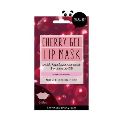 Image of Oh K! Cherry Lip Mask for Dry Lips, With Hyaluronic Acid, Vegan and Cruelty Free, 14g