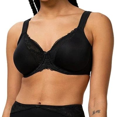 Image of Triumph Women&#039;s Modern Lace+Cotton W, Bra, Black