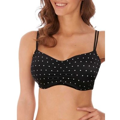 Image of Freya Womens Jewel Cove Bralette Bikini Top Black Nylon Size 30F
