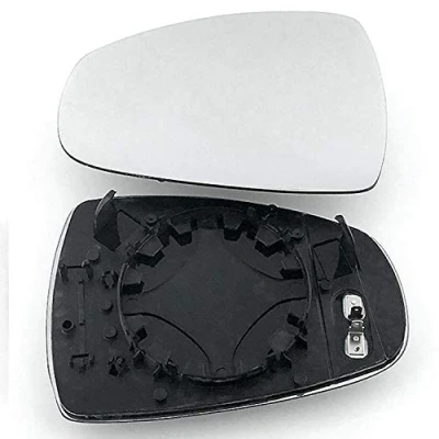 Image of Clip on Heated Base Convex Wing Mirror Glass fits Audi A1 2010 to 2019 Left Passenger Side