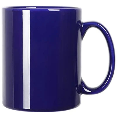 Image of Smilatte 20 OZ Extra Large Ceramic Coffee Mug, M017 Classic Porcelain Boss Super Big Tea Cup with Handle for Office and Home, Blue