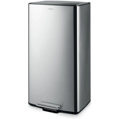 Image of Tower ​​T838020SS 40L Rectangular Pedal Bin with Removable Inner Bucket and Filter Compartment, Strong &amp; Durable, Stainless Steel