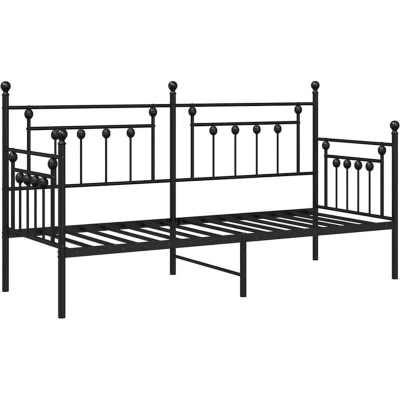 Image of vidaXL Daybed Frame Black 80x200 cm Steel
