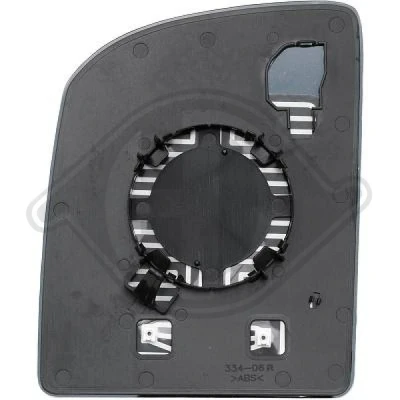 Image of 7C0857522A, 7C0857522F Wing mirror DIEDERICHS 2282226 Right Convex, Heatable VOLKSWAGEN: Crafter Van, MAN: TGE Box