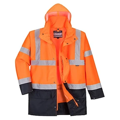 Image of Portwest Essential 5 in 1 Two Tone Jacket, Size: 4XL, Colour: Orange/Navy, S766ONR4XL