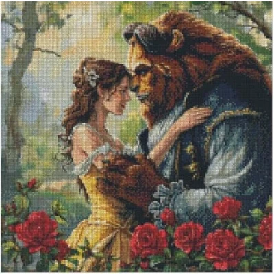 Image of Belle (3) Counted Cross Stitch Kits, 14 Count aida Fabric, 100% Cotton Thread, 180x180 Stitch,32x32cm kit