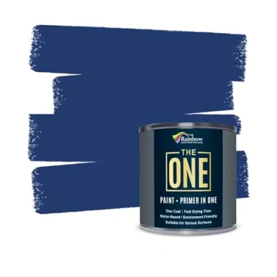 Image of THE ONE Paint Gloss 1 Litre Multi Surface No Undercoat or Primers required (Blue)