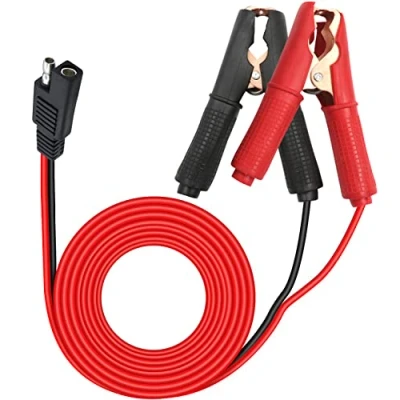 Image of HuaLiSiJi SAE Alligator Clips 14AWG Connector with Battery Clips, Quick Release Adapter to for Charging Or Other Equipment (1.5m)