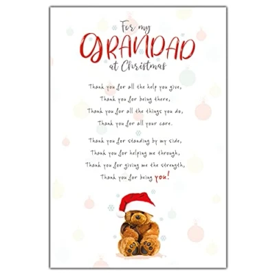 Image of Emotional Rescue Grandad Christmas Card, Nice Words Cards, Xmas Card Grandad, For Cute Cards Multi, XXWF2241