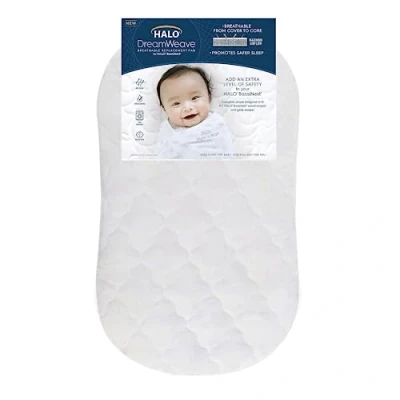Image of HALO DreamWeave Breathable Mesh BassiNest Mattress Replacement Pad 100% Machine Washable Cover Hypoallergenic, Non Toxic Materials 30 x 18 1.3