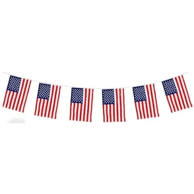 Image of Usa Rectangular Bunting 10m with 20 Flags