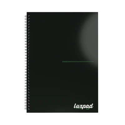 Image of Silvine Luxpad Recycled Twin Wire Hardback Notebook A4 Black (Pack 5)
