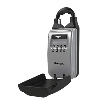 Image of Master Lock 5420EC Set Your Own Combination Portable Box with Adjustable Shackle, Black, 6 Key Capacity