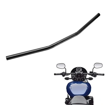 Image of AQIMY 1&quot; Motorcycle Handlebar 25mm Black Drag Straight Bar Cafe Racer for Honda Kawasaki Yamaha Suzuki Harley Chopper Bobber