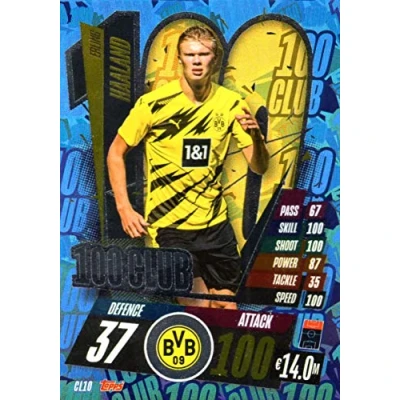 Image of Topps Match Attax CHAMPIONS LEAGUE 20/21 HUNDRED CLUB ERLING HAALAND