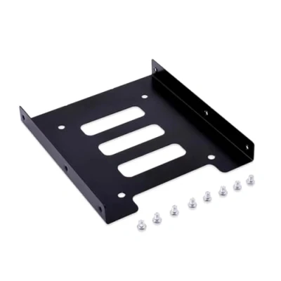 Image of Metal 2.5&quot; To 3.5&quot; Hard Drive Mounting Adapter / Bracket Holder Kit For SSD HDD Screws Included Black