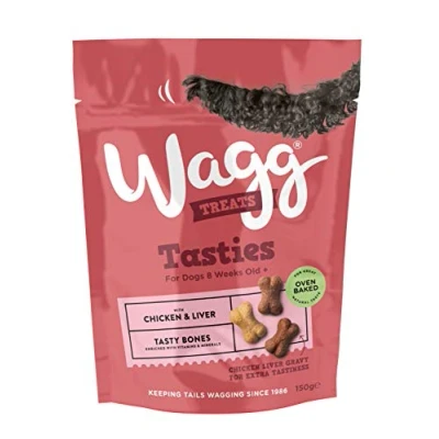 Image of Wagg Tasty Chunks Treats with Chicken, Ham and Beef 150gm, Deal of 4