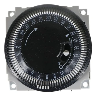 Image of SPARES2GO 24 Hour Synchronous Time Switch Module with Manual Override, 230 V, (Black/White)