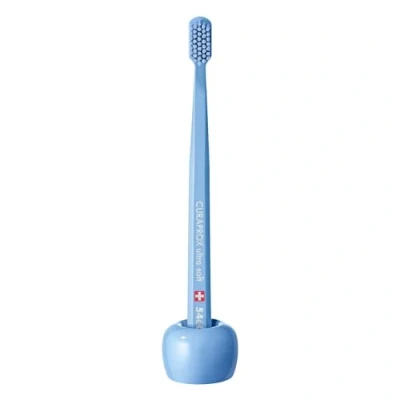 Image of Curaprox toothbrush holder, ceramic foot, blue, 1 piece