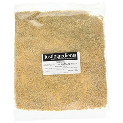 Image of JustIngredients Essentials Crushed Yellow Mustard Seeds, 100 g Pack of 5