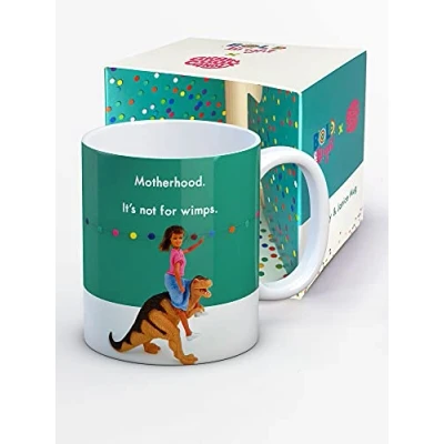 Image of Brainbox Candy Bold &amp; Bright Hilariously Funny Mugs &#039;Motherhood Not for Wimps&#039; Cheeky Novelty Gift Ideas Ladies Women Friends Birthday Christmas Quality 10oz Stoneware Mug Boxed