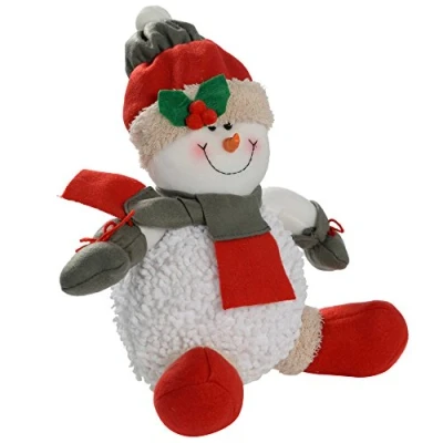 Image of WeRChristmas Sitting Snowman Christmas Decoration 30 cm, Multi Colour