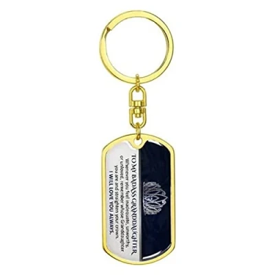 Image of GIMOCOOL Keepsake for Granddaughter Keychain, To My Badass Keychain Gift, Personalized Birthday Gifts, 4 colors