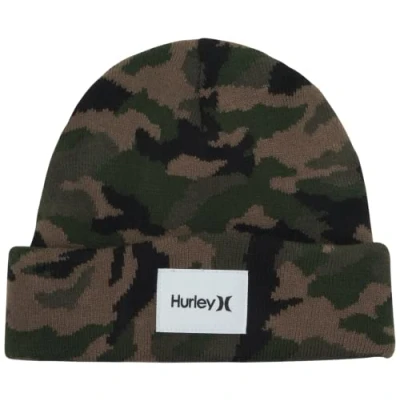 Image of Hurley Men&#039;s Winter Hat Seaward Patch Cuffed Beanie, Size One Size, Brown