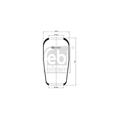 Image of 81436010065, 81436010067, 81436010070, 81436010092, 81436010099 Boot, air suspension FEBI BILSTEIN 20882 MAN: F 2000
