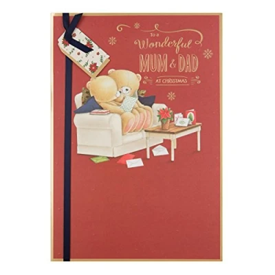 Image of Hallmark Large Forever Friends Mum and Dad &quot;Lots of Love&quot; Christmas Card