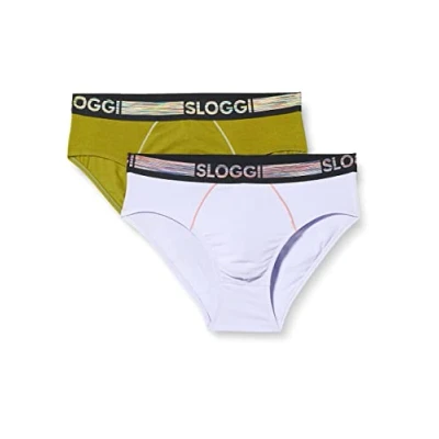 Image of Sloggi Men&#039;s GO ABC Natural H Hipster C2P Briefs, MULTI COLOUR, S
