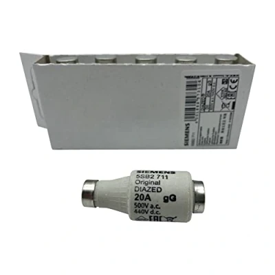 Image of SIEMENS Pack of 5 DIAZED fuse inserts, 500 V, 20 A