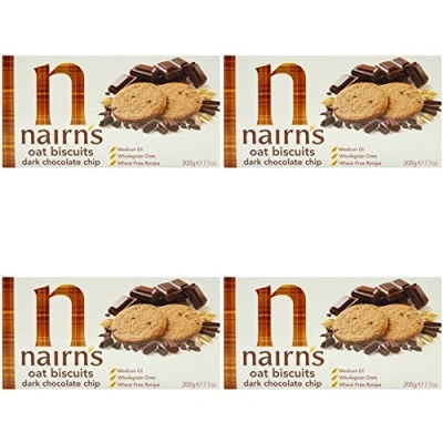 Image of (4 PACK) Nairns Dark Choc Chip Oaty Biscuits 200g 4 PACK BUNDLE