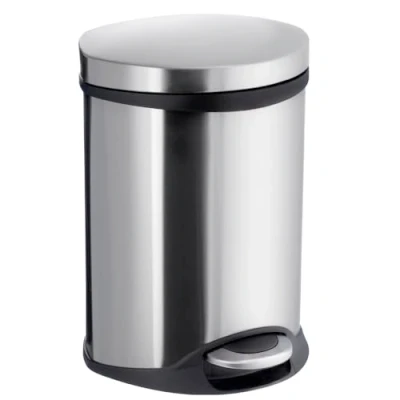 Image of Smedbo Pedal Bin, Stainless Steel, Brushed, 22.5 x 22 33.5 cm