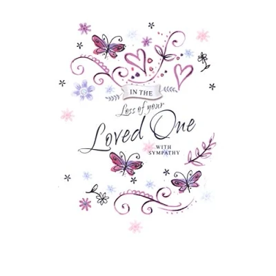 Image of Loss Of Your Loved One With Sympathy Butterflies Card