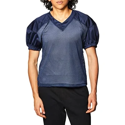 Image of CHAMPRO Men&#039;s Time Out Adult Football Practice Jersey for Training, Scrimmage Games Polyester, Navy, X Large
