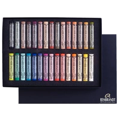 Image of Royal Talens C318 23116 Rembrandt Artists Soft Pastel 30 Color Half Stick Set