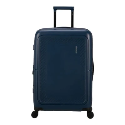 Image of American Tourister Large Expandable Trolley with 4 Swivel Wheels and Integrated Lock 3 Digit Combination TSA Function Features a Main Compartment, Elastic Straps fe, 1549 Night Blue,