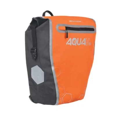 Image of Oxford Unisex Aqua V20 20L Bike Pannier Bag Waterproof Bicycle Rear Seat Trunk for Cycling Bicycling Traveling Riding , Orange Black Silver, 20 Litre UK
