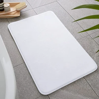 Image of Catherine Lansfield Anti Bacterial Memory Foam Bathmat Bath Mat White