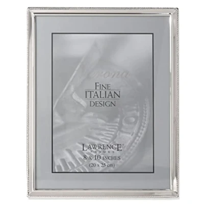 Image of Lawrence Frames Bead Border Design, 8x10, Silver