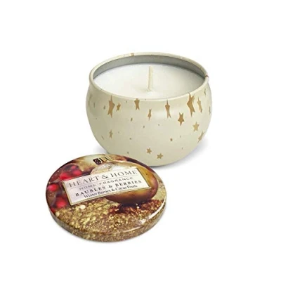 Image of Heart and Home Christmas Tin Candle (Baubles &amp; Berries)