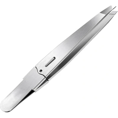 Image of Eyebrow Tweezers Professional Precision Stainless Steel Slanted Hair Removal for Facial Women and Men