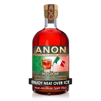 Image of ANON Nogroni, Non Alcoholic Spirit, Negroni without the alcohol, 70cl