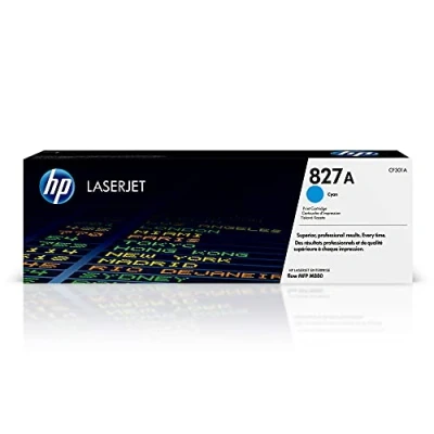 Image of HP CF301A 827A Original LaserJet Toner Cartridge, Cyan, Single Pack