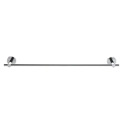 Image of tesa® Smooz Towel Rod, high Gloss Chromed Metal, self Adhesive, Adhesive mounting Technology, 50mm x 640mm 85mm