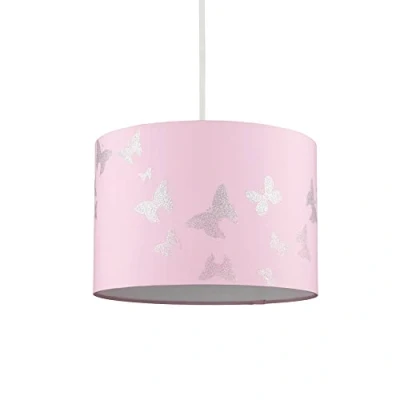 Image of LITECRAFT Glow Light Shade 30 cm Easy Fit Butterfly Lampshade Pink
