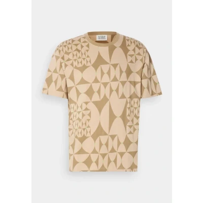 Image of Scotch &amp; Soda Print Tshirt, Men&#039;s, Size: XL, Diamond beige