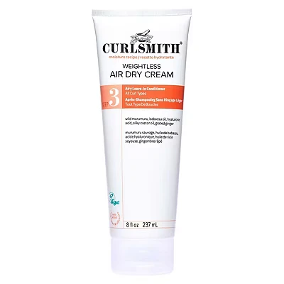 Image of Curlsmith Weightless Air Dry Cream Vegan Leave In Conditioner for Any Hair Type, Smooths (237ml)