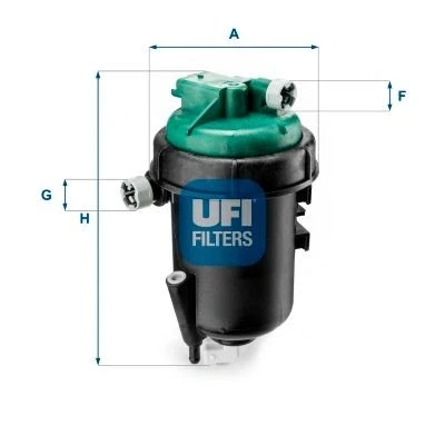 Image of 51779083 Fuel Filter UFI 55.145.00 Insert 10mm FIAT: Multipla